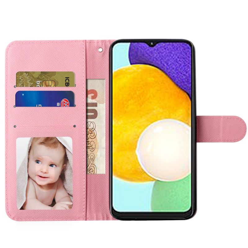 Nahkakotelo Samsung Galaxy A33 5G Suojaketju Kuori Nallekarhut