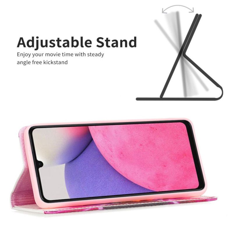 Puhelinkuoret Samsung Galaxy A33 5G Kotelot Flip Flower Watercolour