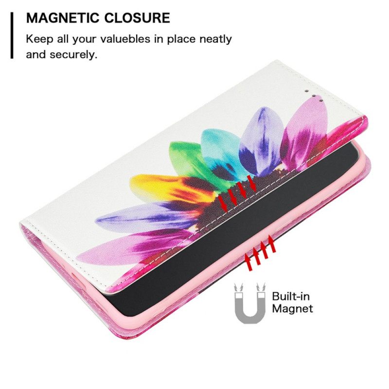 Puhelinkuoret Samsung Galaxy A33 5G Kotelot Flip Flower Watercolour