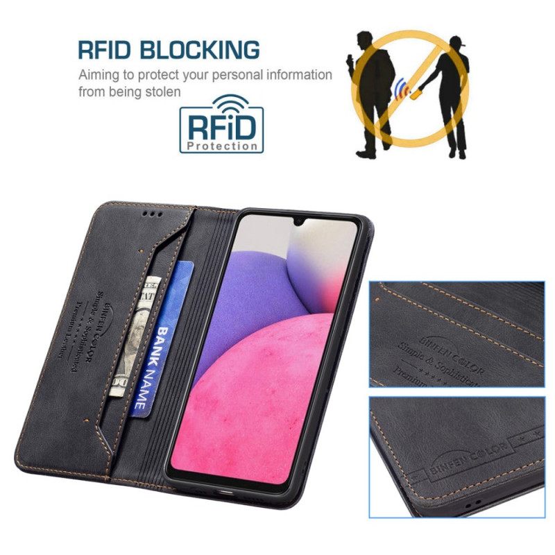 Puhelinkuoret Samsung Galaxy A33 5G Kotelot Flip Rfid Couture Binfen Color