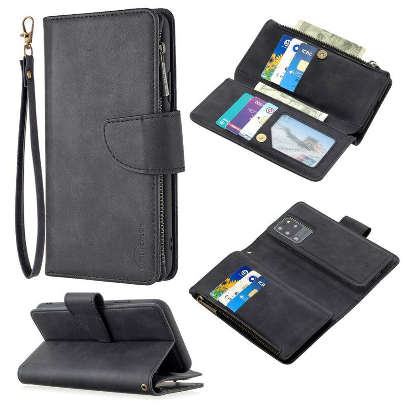 Kuori Flip Case Samsung Galaxy S20 Ultra Irrotettava Vetoketju