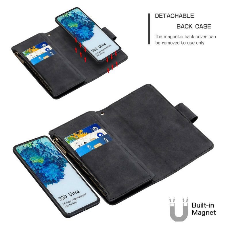Kuori Flip Case Samsung Galaxy S20 Ultra Irrotettava Vetoketju