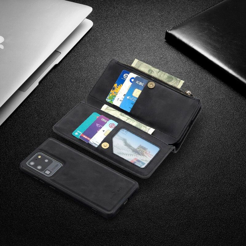 Kuori Flip Case Samsung Galaxy S20 Ultra Irrotettava Vetoketju