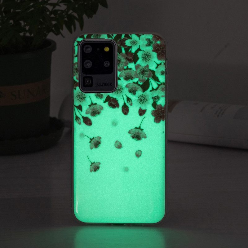 Kuori Samsung Galaxy S20 Ultra Fluoresoivat Kukat