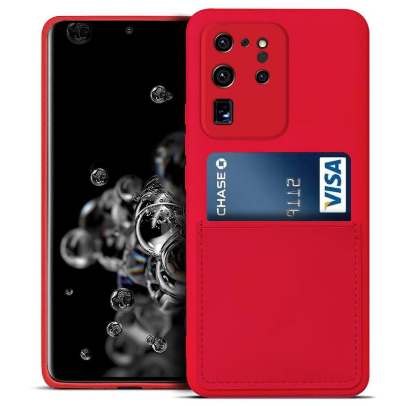 Kuori Samsung Galaxy S20 Ultra Liquid Silicone Korttikotelo