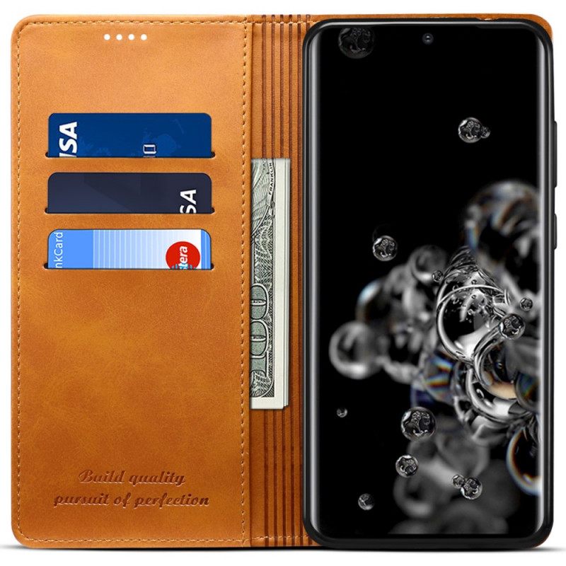 Puhelinkuoret Samsung Galaxy S20 Ultra Kotelot Flip Suteni Nahkaefekti