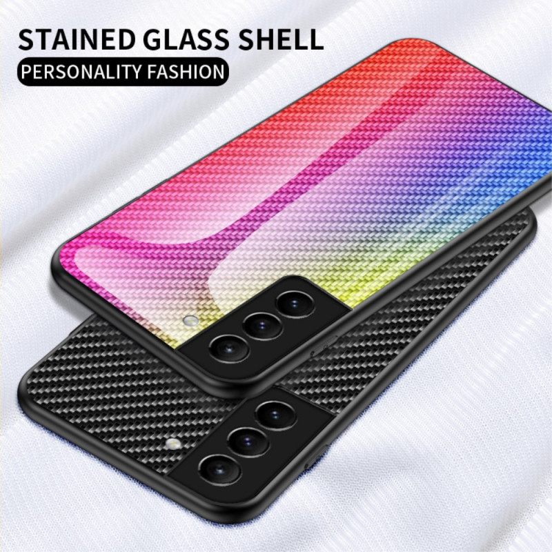 Case Samsung Galaxy S22 5G Carbon Fiber Karkaistu Lasi