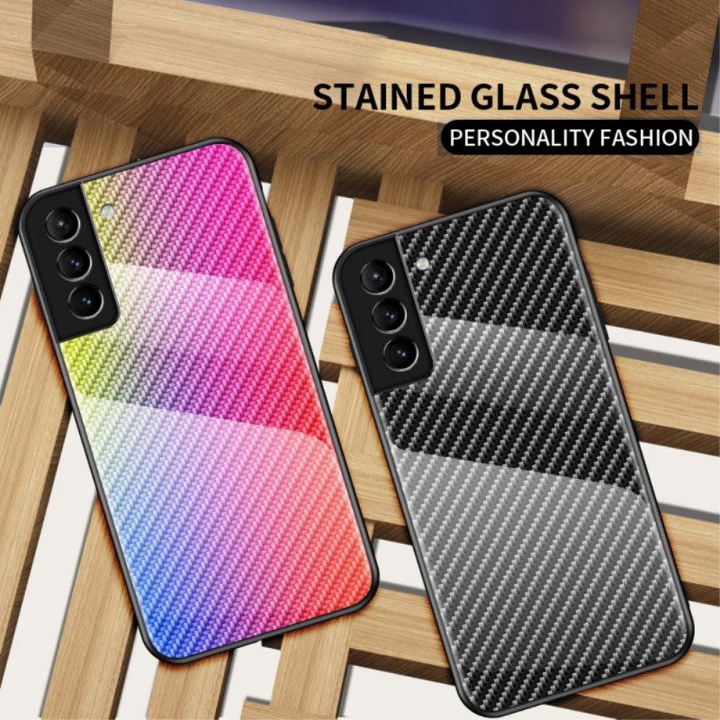 Case Samsung Galaxy S22 5G Carbon Fiber Karkaistu Lasi