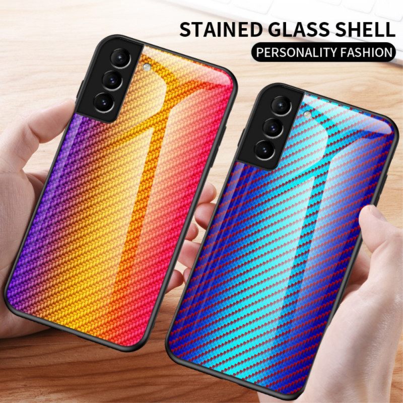 Case Samsung Galaxy S22 5G Carbon Fiber Karkaistu Lasi