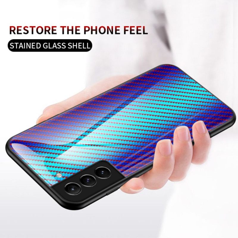 Case Samsung Galaxy S22 5G Carbon Fiber Karkaistu Lasi
