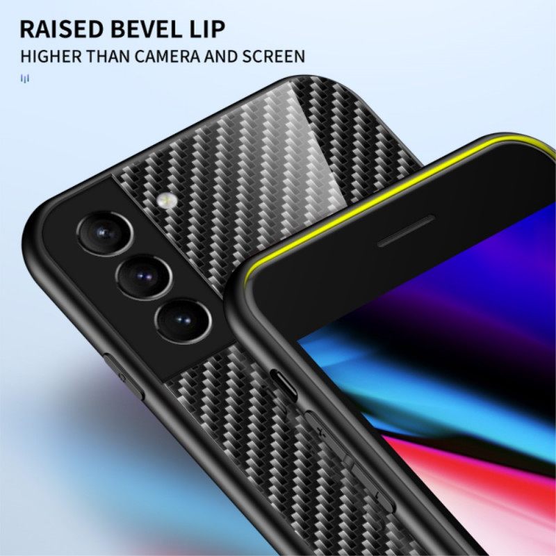 Case Samsung Galaxy S22 5G Carbon Fiber Karkaistu Lasi