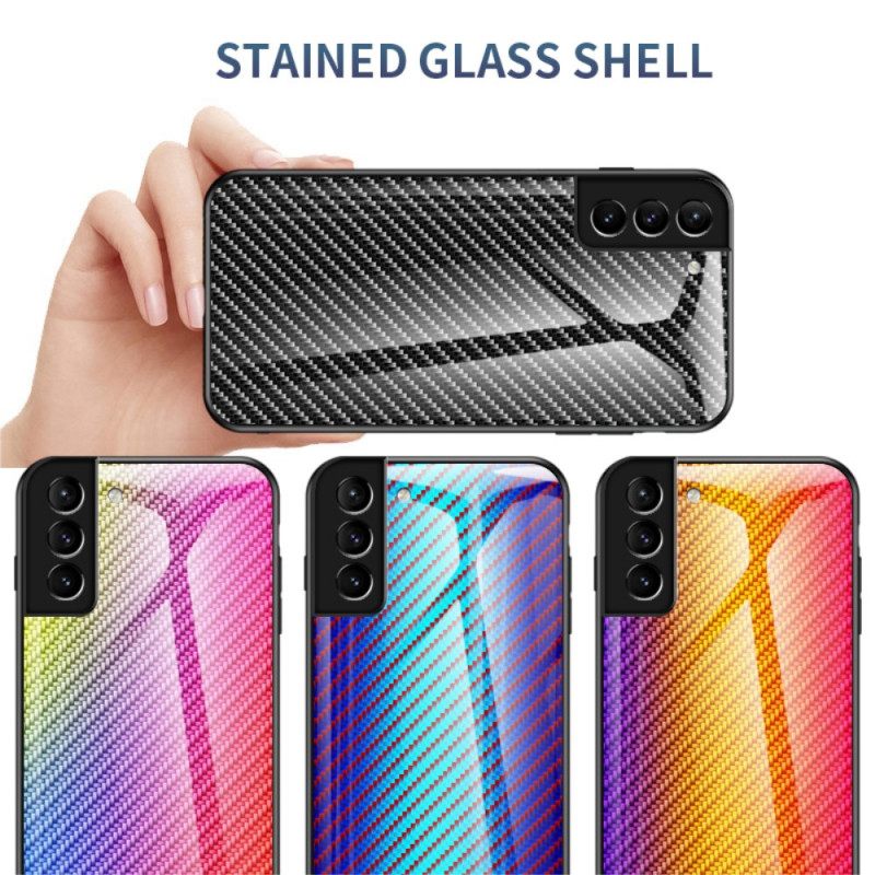 Case Samsung Galaxy S22 5G Carbon Fiber Karkaistu Lasi