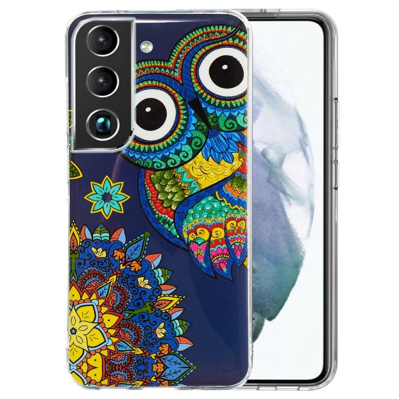 Case Samsung Galaxy S22 5G Owl Fluoresoiva Mandala