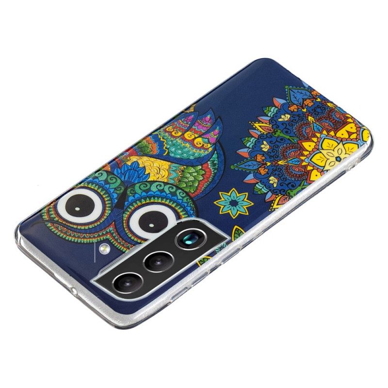 Case Samsung Galaxy S22 5G Owl Fluoresoiva Mandala