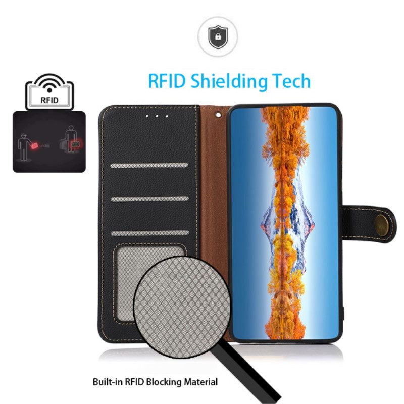 Kotelot Samsung Galaxy S22 5G Aito Nahka Khazneh Rfid