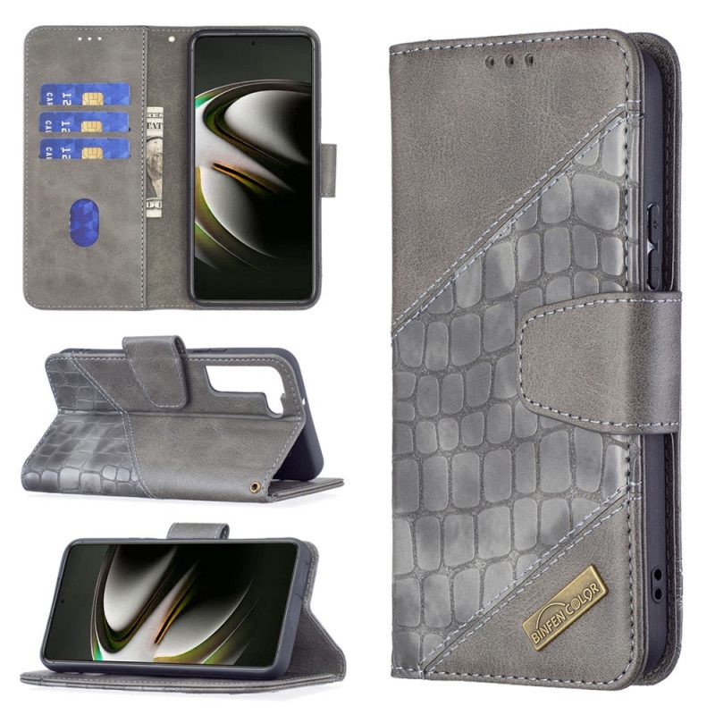 Kotelot Samsung Galaxy S22 5G Classic Crocodile Skin Effect