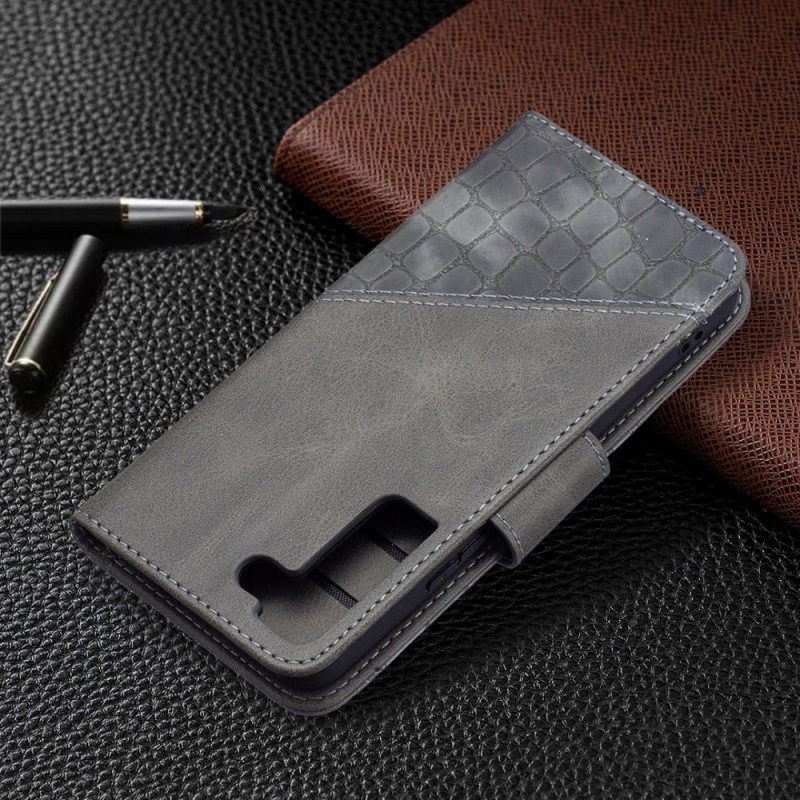 Kotelot Samsung Galaxy S22 5G Classic Crocodile Skin Effect