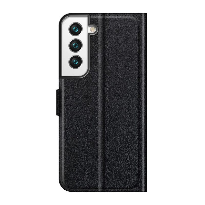 Kotelot Samsung Galaxy S22 5G Klassinen Litsi-nahkaefekti