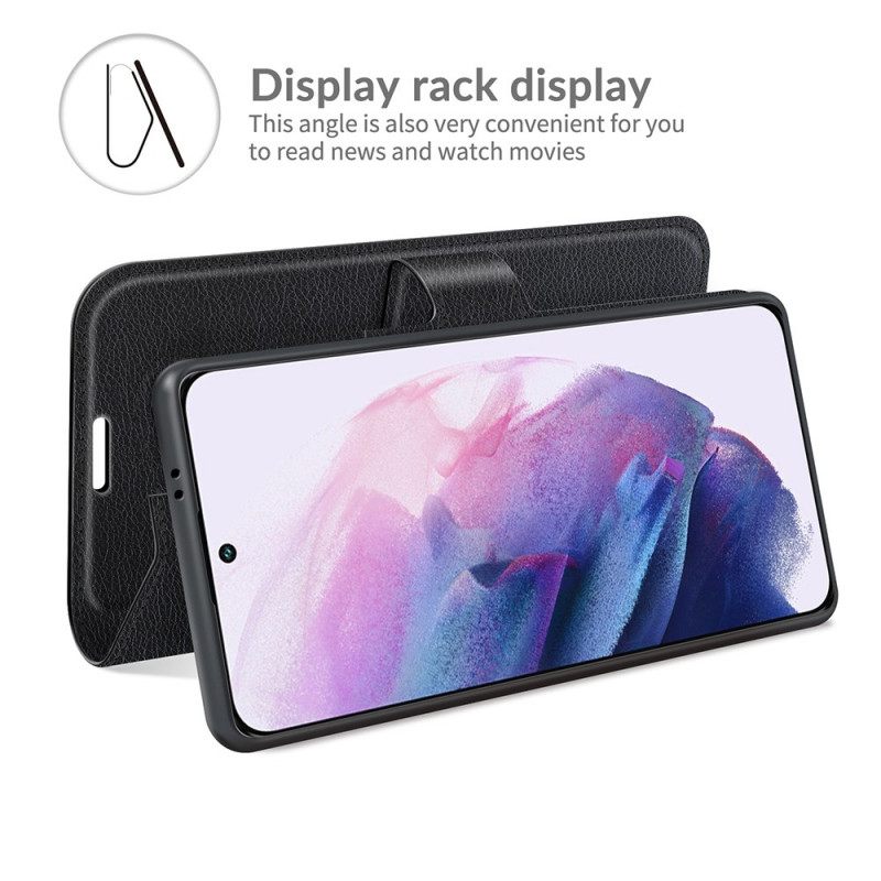 Kotelot Samsung Galaxy S22 5G Klassinen Litsi-nahkaefekti