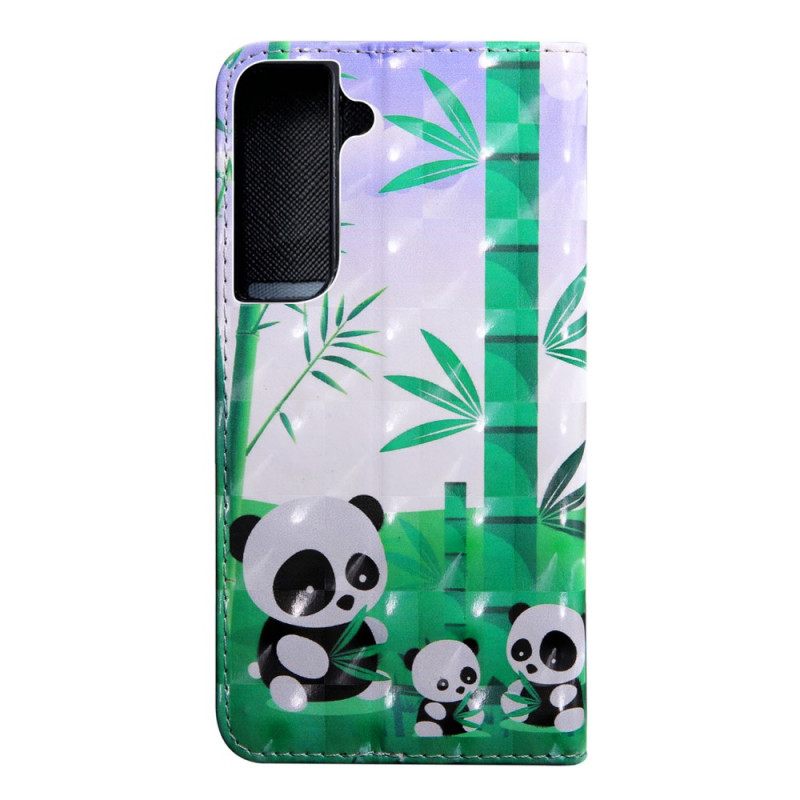 Kotelot Samsung Galaxy S22 5G Panda Perhe