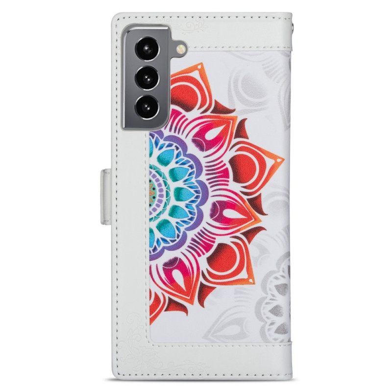 Kotelot Samsung Galaxy S22 5G Suojaketju Kuori Mandala-koriste Hihnalla