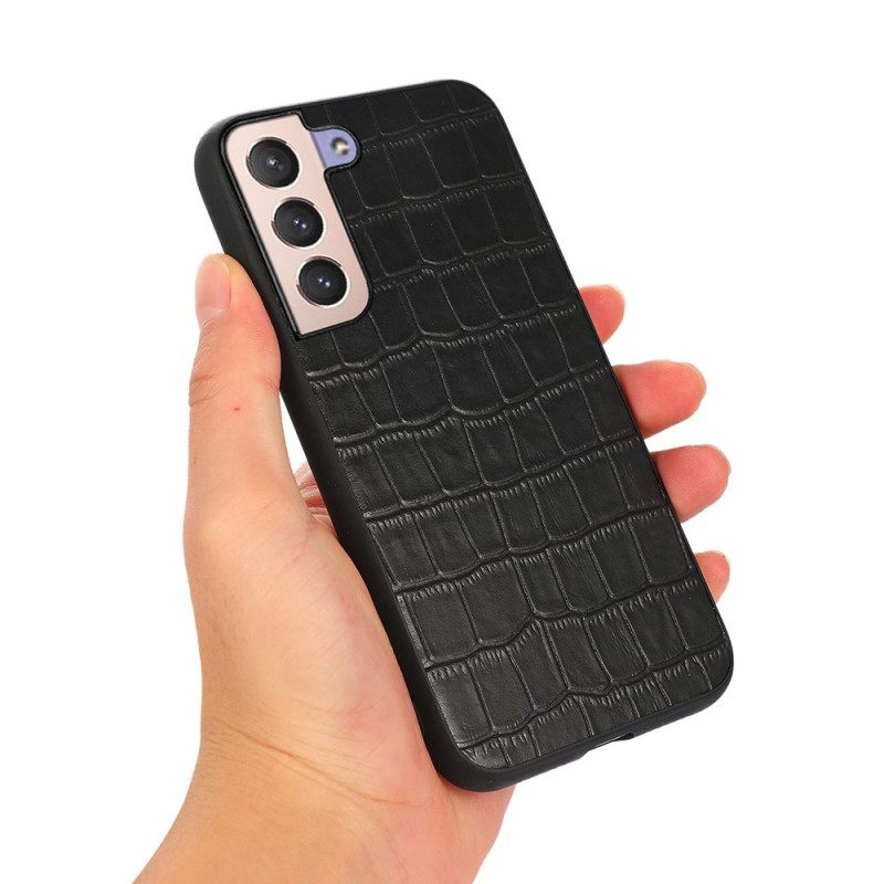 Kuori Samsung Galaxy S22 5G Aito Crocodile Texture Nahka
