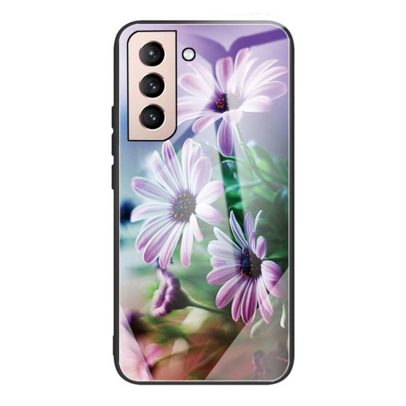 Kuori Samsung Galaxy S22 5G Karkaistu Lasi Realistiset Kukat