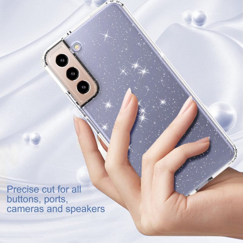 Kuori Samsung Galaxy S22 5G Läpinäkyvä Glitter Design