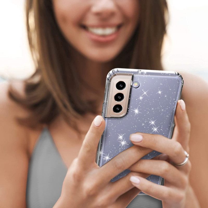 Kuori Samsung Galaxy S22 5G Läpinäkyvä Glitter Design