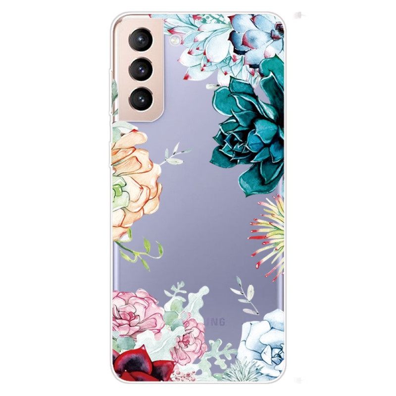 Kuori Samsung Galaxy S22 5G Läpinäkyvä Kukka