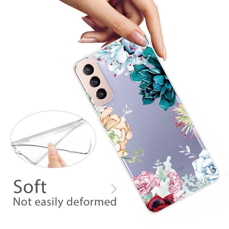 Kuori Samsung Galaxy S22 5G Läpinäkyvä Kukka