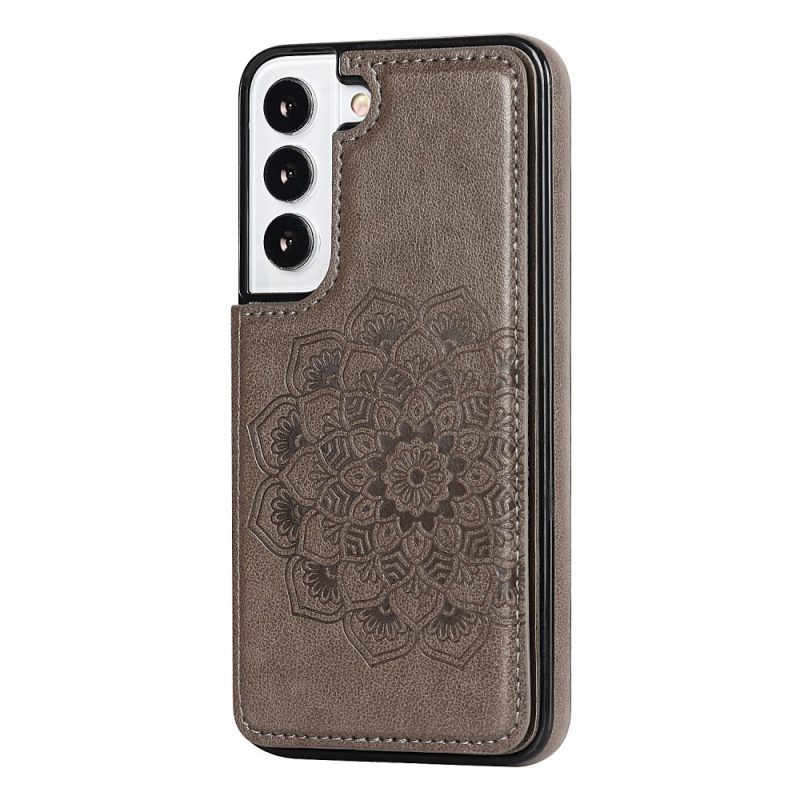 Kuori Samsung Galaxy S22 5G Mandala Print Korttikotelo