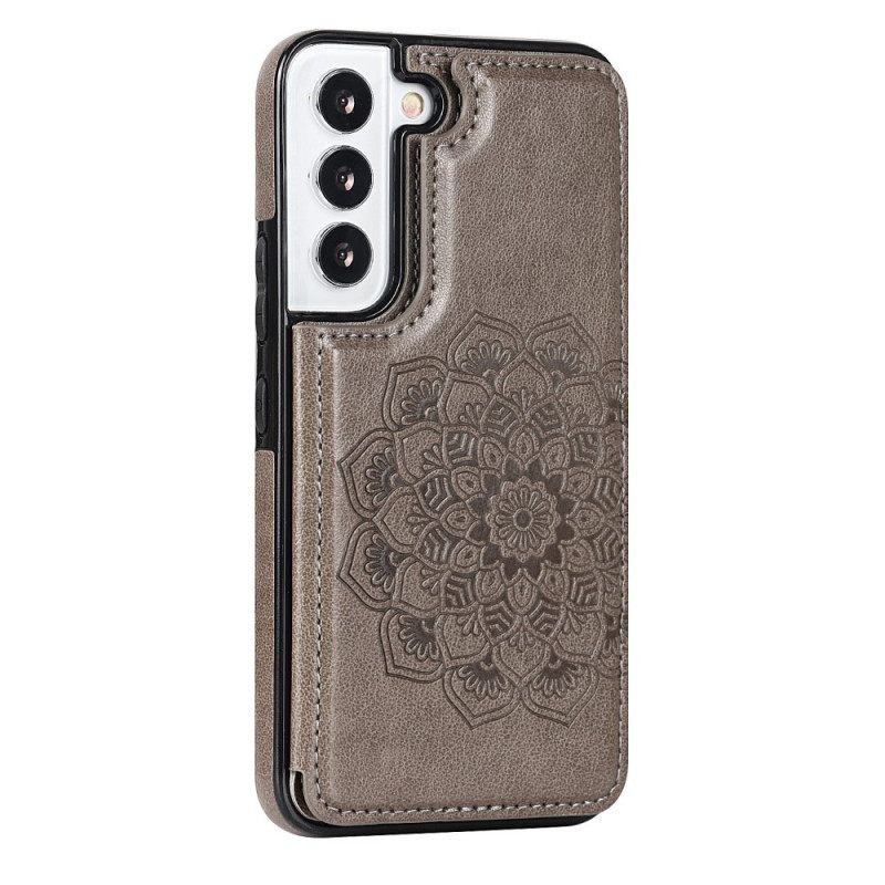 Kuori Samsung Galaxy S22 5G Mandala Print Korttikotelo