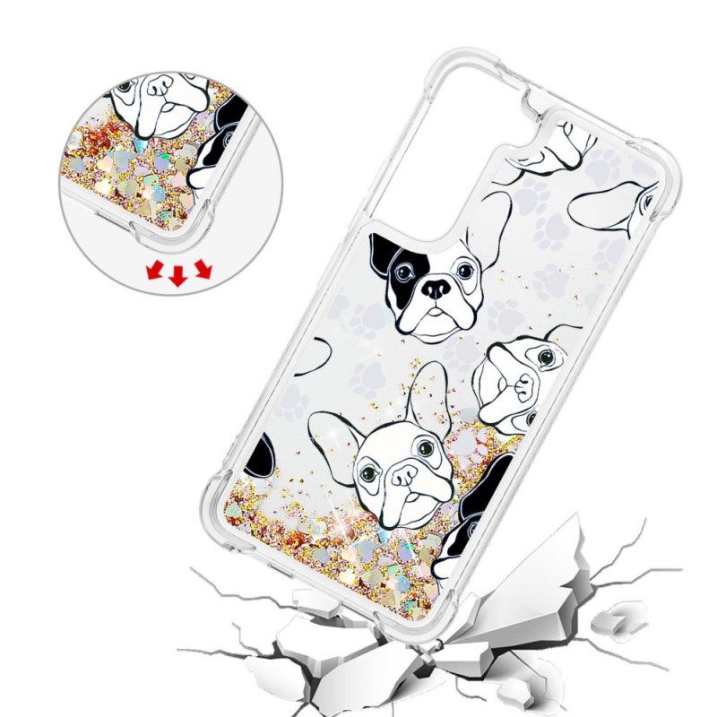 Kuori Samsung Galaxy S22 5G Mr Dog Glitter