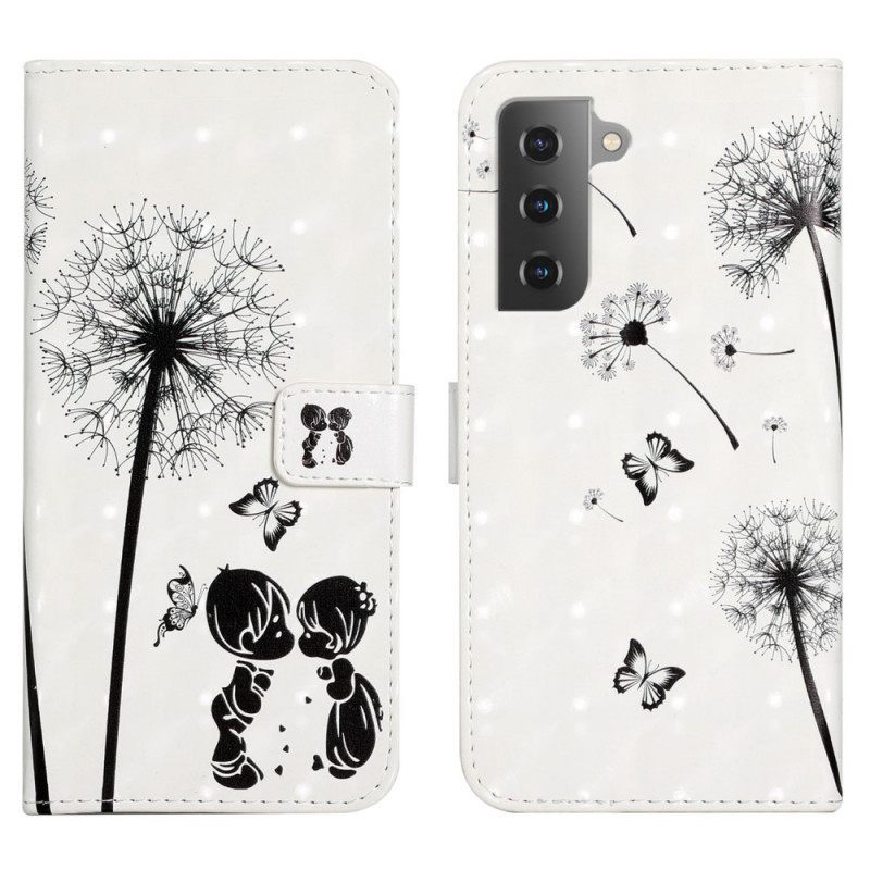 Nahkakotelo Samsung Galaxy S22 5G Baby Love Dandelion
