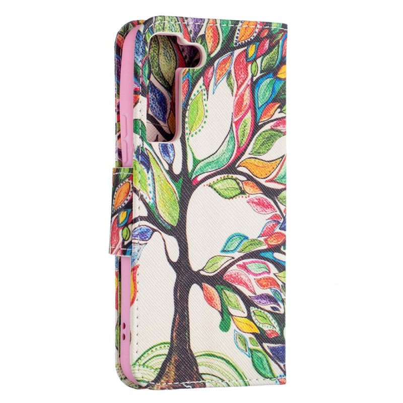 Nahkakotelo Samsung Galaxy S22 5G Värikäs Puu