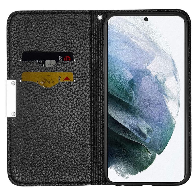 Puhelinkuoret Samsung Galaxy S22 5G Kotelot Flip Ultra Chic Litchi Faux Leather