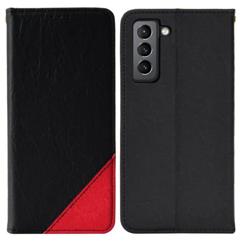 Puhelinkuoret Samsung Galaxy S22 5G Kotelot Flip Värillinen Kolmio