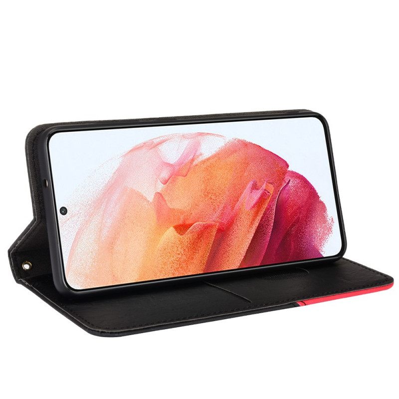 Puhelinkuoret Samsung Galaxy S22 5G Kotelot Flip Värillinen Kolmio