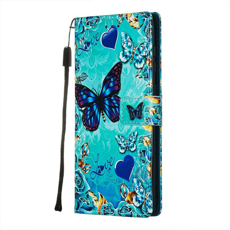 Kotelot Samsung Galaxy A71 Golden Butterflies