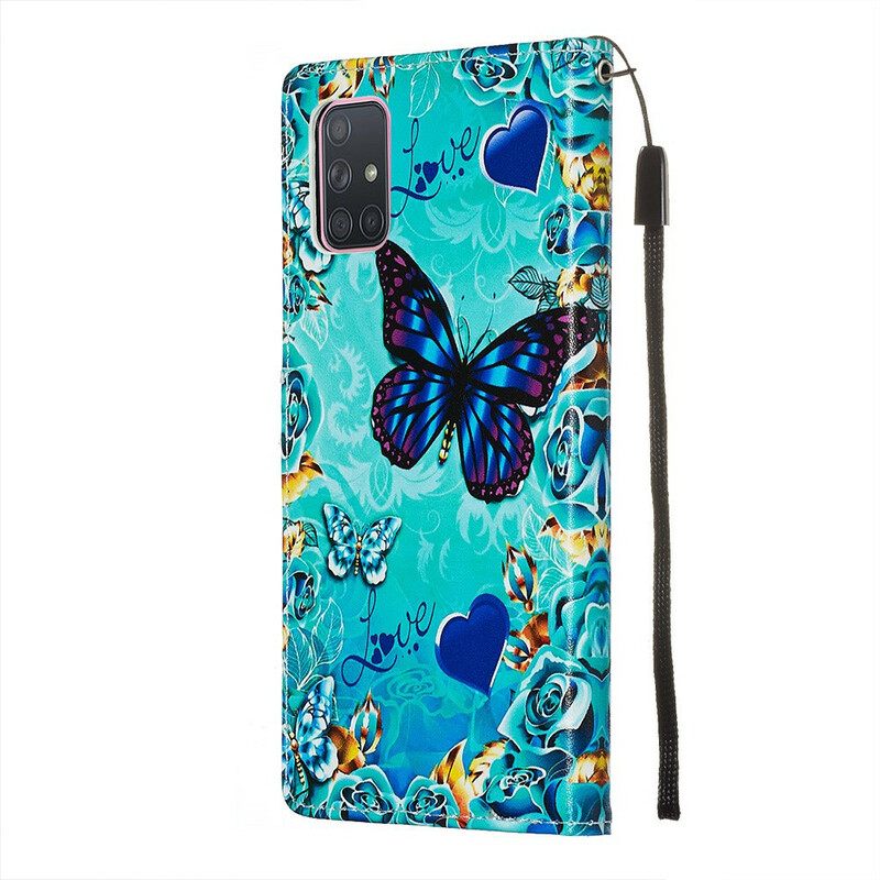 Kotelot Samsung Galaxy A71 Golden Butterflies