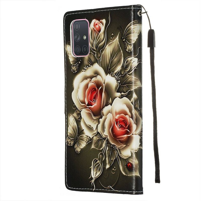 Kotelot Samsung Galaxy A71 Golden Roses