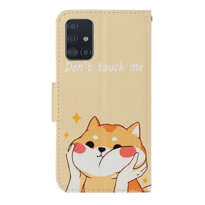 Kotelot Samsung Galaxy A71 Suojaketju Kuori Cat Don't Touch Me Strappy