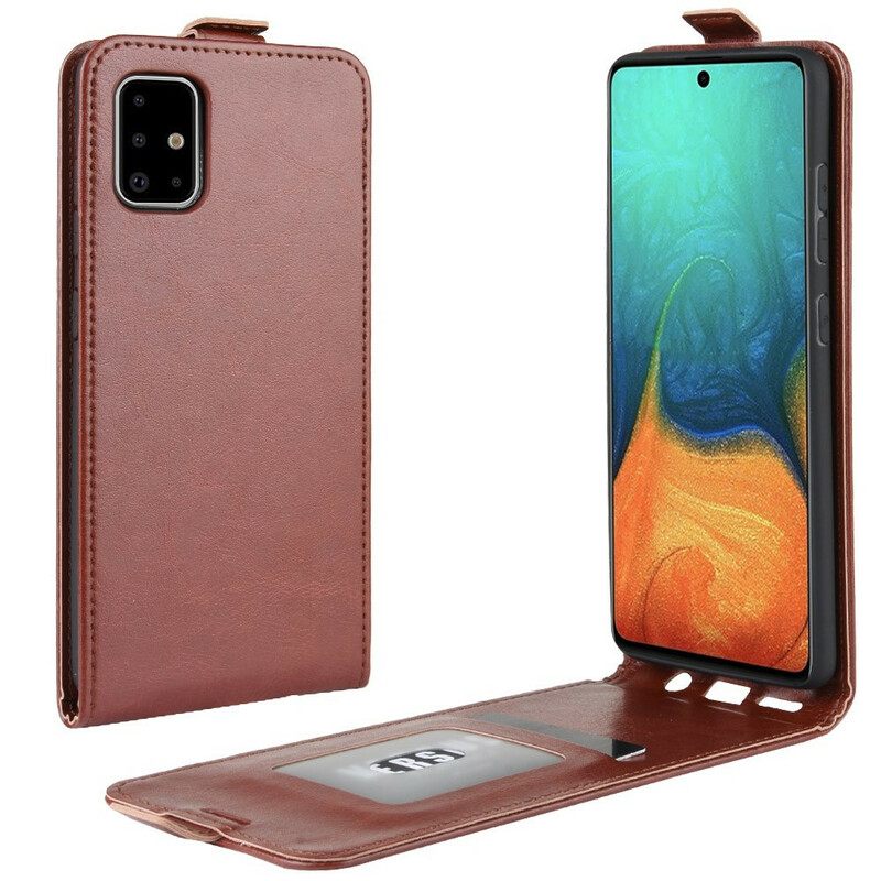 Kotelot Samsung Galaxy A71 Taitettava Nahkaefekti