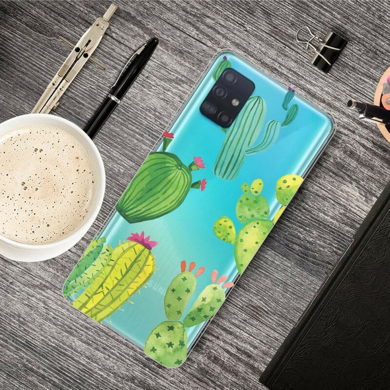 Kuori Samsung Galaxy A71 Cacti Watercolour