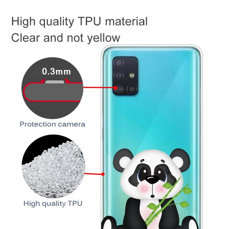 Kuori Samsung Galaxy A71 Transparent Sad Panda