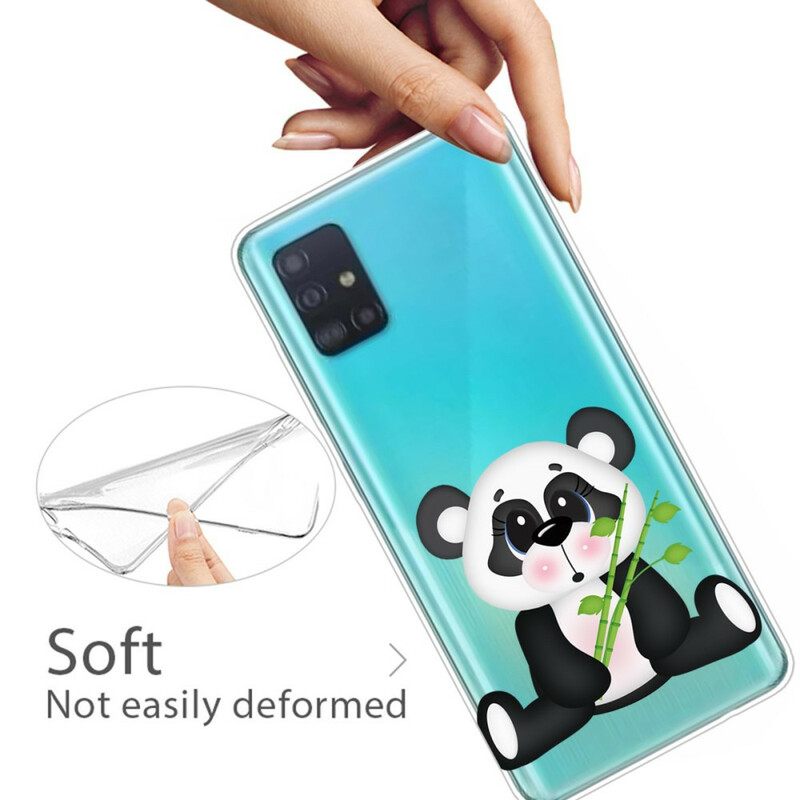 Kuori Samsung Galaxy A71 Transparent Sad Panda