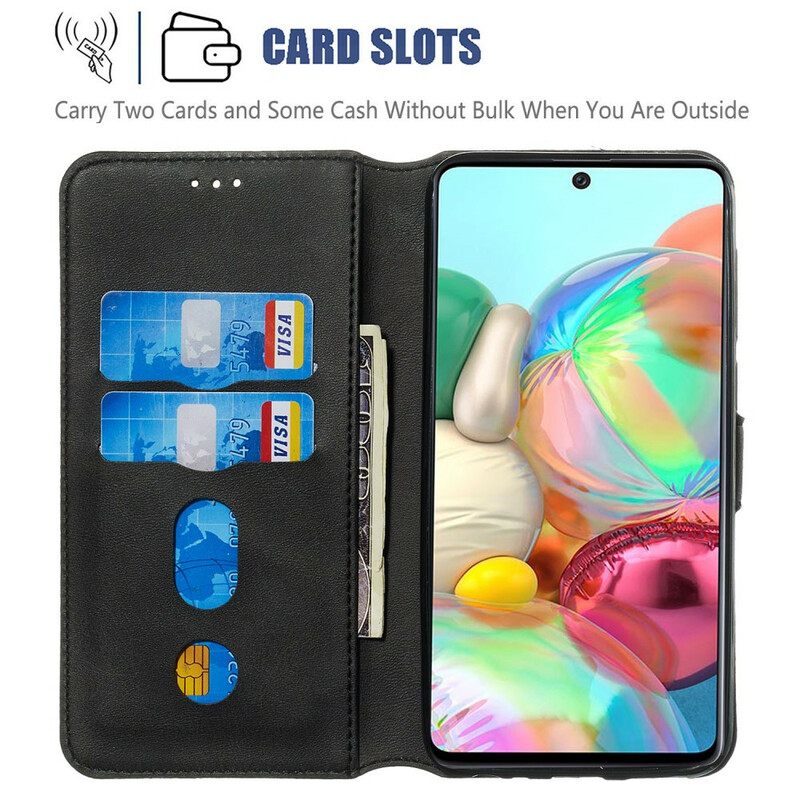 Nahkakotelo Samsung Galaxy A71 Solid Color Sarja