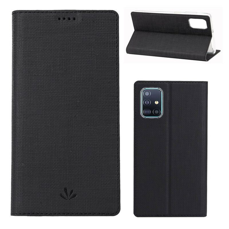 Puhelinkuoret Samsung Galaxy A71 Kotelot Flip Teksturoitu Vili Dmx