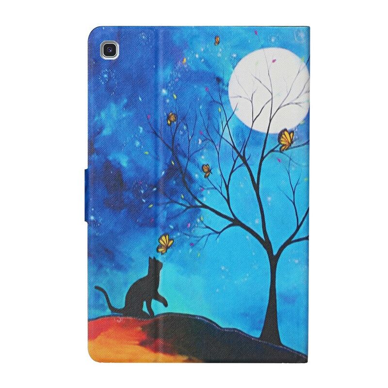 Kotelot Samsung Galaxy Tab A7 Lite Puu Kuuhun Ja Aurinkoon